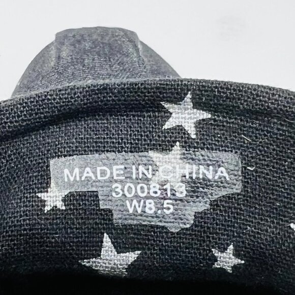 TOMS Black Metallic Kayla Lace Up Ankle Booties 8.5 - Picture 7 of 8